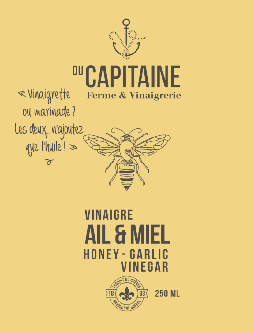 Vinaigre ail miel biologique du capitaine